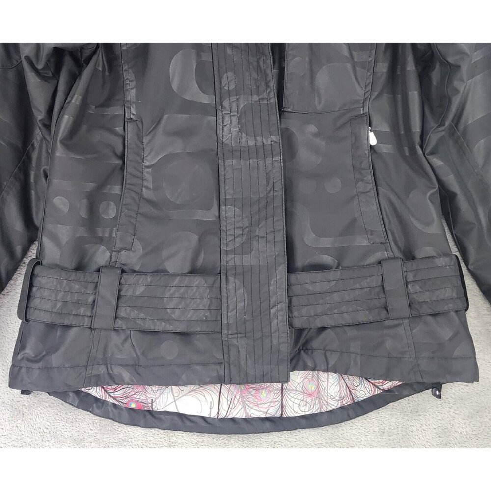Five Fifty Five Jacket Womens Medium Black Retro Full Zip Long Sleeve Coat - Picture 8 of 14